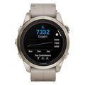 rolo garmin fenix 7s pro sapphire solar soft gold with limestone leather extra photo 1