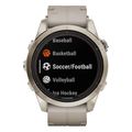 rolo garmin fenix 7s pro sapphire solar soft gold with limestone leather extra photo 3