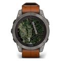 rolo garmin fenix 7 pro sapphire solar titanium with chestnut leather extra photo 2