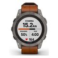 rolo garmin fenix 7 pro sapphire solar titanium with chestnut leather extra photo 3