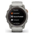 rolo garmin fenix 7x pro sapphire solar titanium with fog gray and ember orange extra photo 2