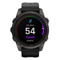 rolo garmin epix pro sapphire 42mm carbon gray dlc titanium with black extra photo 3