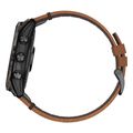 rolo garmin epix pro sapphire 51mm carbon gray dlc titanium with chestnut leather extra photo 4