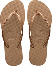 sagionara havaianas slim logo metallic roz xryso photo