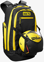 tsanta platis wilson avp beach volley ball backpack mayri photo