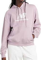 foyter new balance sport essentials french terry logo hoodie lila photo