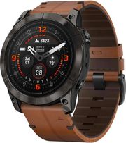 rolo garmin epix pro sapphire 51mm carbon gray dlc titanium with chestnut leather photo