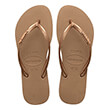 sagionara havaianas slim logo metallic roz xryso photo