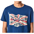 t shirt pepe jeans flag logo n waving flag pm508273 mple s extra photo 2