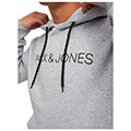 hoodie jack jones jjhugo flock 12211772 anoixto gkri melanze s extra photo 2