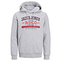 hoodie jack jones jjnewdenim 12210826 anoixto gkri melanze extra photo 4