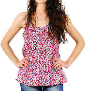 top dkny printed silk cotton tunic floral m photo