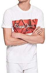 t shirt pepe jeans raudy pm506480 leyko kokkino photo