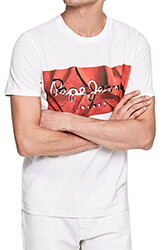 t shirt pepe jeans raudy pm506480 leyko kokkino xxl photo