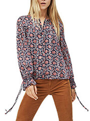 poykamiso pepe jeans carrie floral print pl303815 skoyro mple kokkino leyko photo