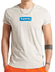 t shirt superdry core logo workwear m1011192a anoixto gkri melanze photo