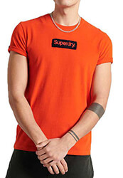 t shirt superdry core logo workwear m1011192a portokali photo