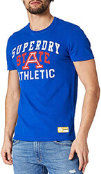 t shirt superdry track field graphic m1011197a mple roya l photo