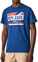 t shirt pepe jeans adelard flag and logo pm508223 mple m photo