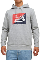 hoodie jack jones jorbecks 12219571 anoixto gkri melanze photo