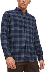 Crazy Sundays | ΠΟΥΚΑΜΙΣΟ JACK & JONES JCOCOR FLANNEL CHECK 12219378 ΣΚΟΥΡΟ ΜΠΛΕ