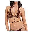 bikini top guess triangle bra e2gj37mc04r chic leopard kafe photo