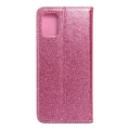 forcell shining book flip case for samsung a51 light pink extra photo 2