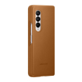 leather cover for samsung galaxy z fold3 5g f926 ef vf926la camel brown extra photo 4