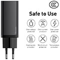 baseus gan2 lite quick charger usb type c 65watt black extra photo 1