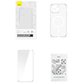 baseus magnetic crystal clear case iphone 12 pro transparent tempered glass extra photo 6