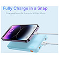 baseus power bank airpow fast charge 20000mah 20w galaxy blue extra photo 4