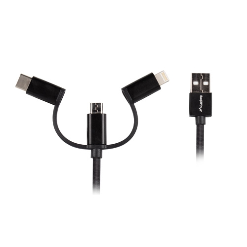 Lanberg In Cable Usb A M Micro B M Lightning M Usb C M M Black Tel