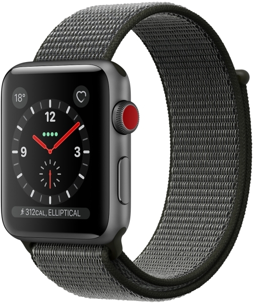 AppleWatch3 42mm space Gray aluminum - 時計