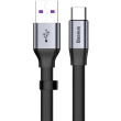 baseus simple hw quick charge charging data cable usb for type c 40w 23cm gray black photo