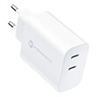 wall charger forcell with 2 usb type c sockets 3a 35w with pd and quick charge 40 function photo