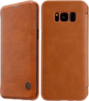 nillkin qin leather flip case for samsung galaxy s8 g950 brown photo