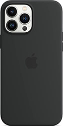 apple iphone 13 pro max silicone case with magsafe midnight mm2u3